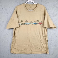 Fear Factor Rally Shirt Mens XL Tan Classic Trucks Cars Palm Trees Beach Chpooer