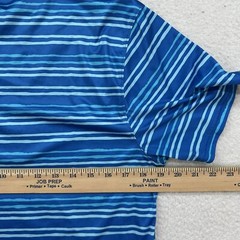 Under Armour Shirt Hoodie Mens Medium HeatGear ColdGear Blue Striped Lot of 2