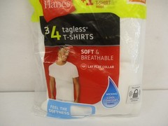 Hanes Men Crew Neck Tagless Cotton T-Shirts 4+1 Pack White Size M Regular 2135VT
