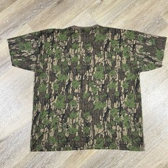 Vintage Ace Sportswear Trebark Camo Shirt XXL Single Stitch Tree Leaf Camouflage