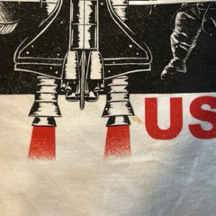 NASA Space Shuttle Astronaut USA Graphic T Shirt Men’s M Medium White