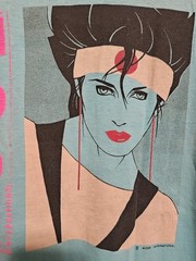 Vintage Mode International Magazine Patrick Nagel Sushi Girl T-shirt Used As-Is
