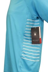 Spyder Men’s T-Shirt Aqua Blue UPF30+ Rash Guard L/S (S01A)