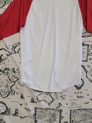 Badger Sport Youth XL Red White Raglan Baseball T-Shirt 3/4 Sleeve Moisture Wick