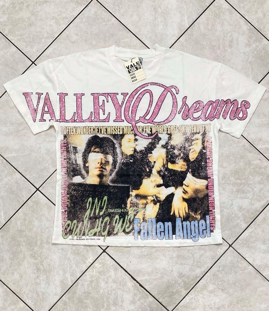 VALLEY Dreams Fallen angel rhinestone graphic tee size small tags included
