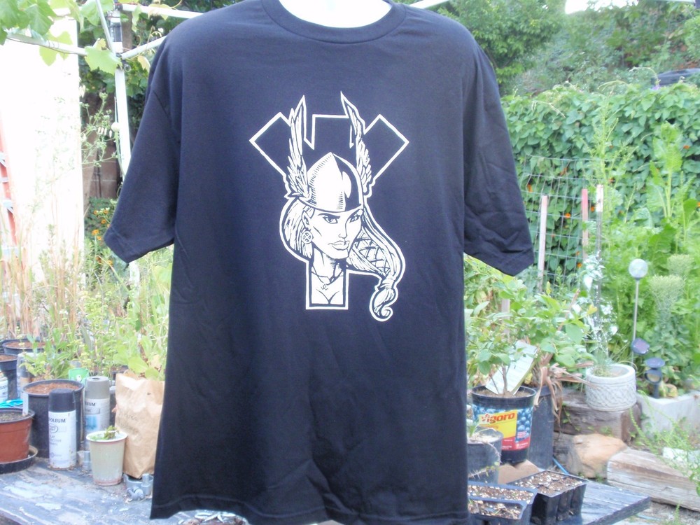 valkyrie life rune black xxxl t shirt asatru thors hammer odin viking black sun