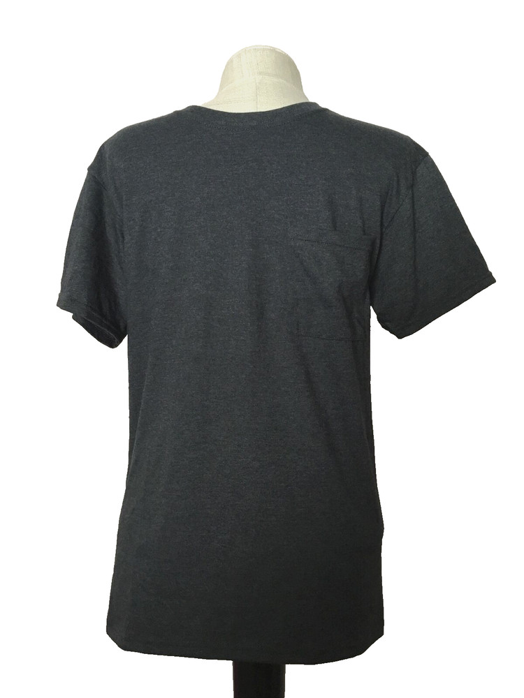 ATHLETIC WORKS DRIWORKS Dark Gray Short Sleeve Crew Neck Pocket T-Shirt Sz S