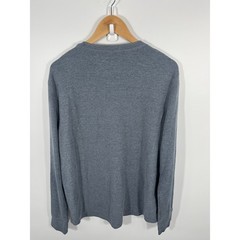 Sonoma Mens Thermal Henley L Blue Base Layer Hiking Outdoor Camping Travel