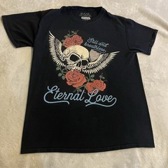 Skull Shirt Men Medium Black Graphic Lightweight Skeleton Workout Streetwear Tee