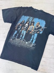 Vintage Slayer T Shirt 90s Rock Band Distrissed Men Size L black