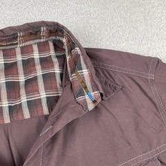 Kuhl Outdoors Button Up Pocket Adventure Shirt Micro Plaid Nylon Medium Maroon