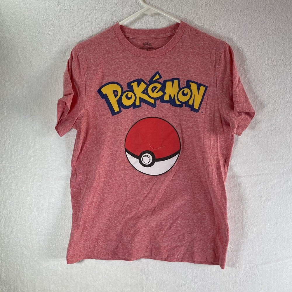Pokemon Poke Ball T Shirt Men”s Size M Pink Short Sleeve