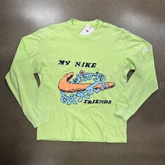 Nike Men’s Sportswear Max90 LongSleeve Cotton Tee Shirt DZ3080-383 Lime Size XXL
