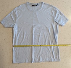 Murano Liquid Luxury Men’s T-Shirt in light blue Sz Lg Cotton Crew Neck