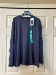 NWT Hang Ten Men’s Long Sleeve Sun Tee, UPF 50+, Quick-dry fabric, XL, Blue