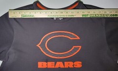Nike NFL Chicago Bears Athletic Cut Mens Gray Orange Short Sleeve Shirt Size XL