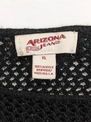Arizona Jean Co. Black Mesh Short Sleeve Crop Top XL 100% Acrylic Made In USA