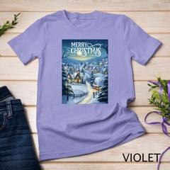 Christmas Church in the Mountains A Peaceful Scene #3 Funny Unisex T-shirt