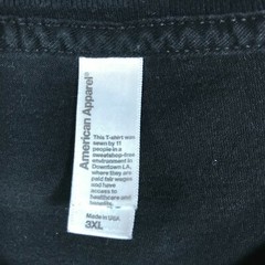 Mens 3X Black T-Shirt American Apparel Fall /Winter Scene Made in USA! Good Cond