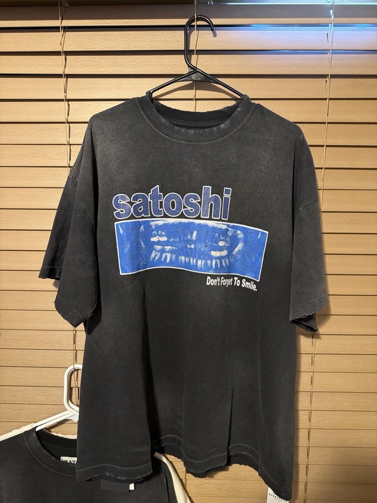 Satoshi Nakamoto “Don’t Forget To Smile” Black t shirt XL