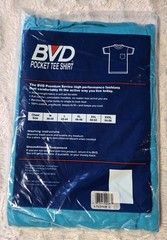 Vintage New BVD Heavyweight Pocket T-shirt Cotton Men’s Large Teal Made In USA