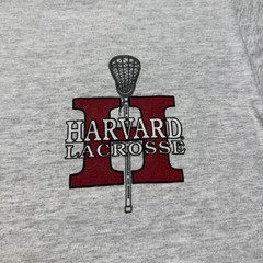 Vintage 90s Harvard Lacrosse University Big H College Graphic T-Shirt – Medium