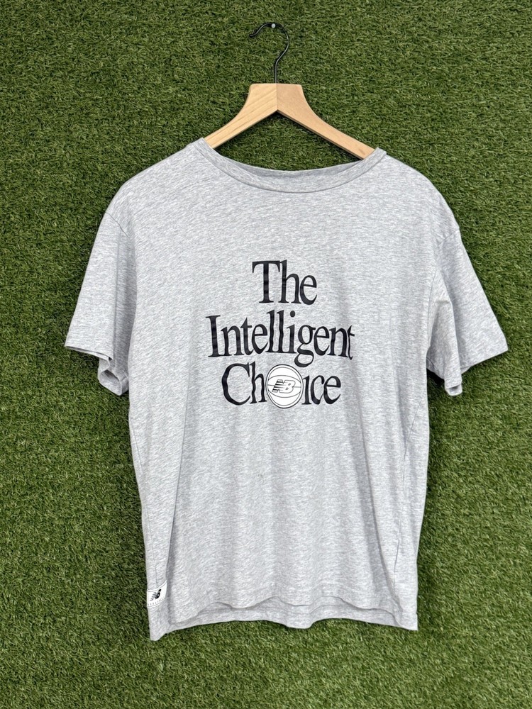 New Balance The Intelligent Choice Basketball Logo Tee Grey