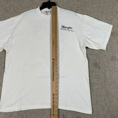 VTG 90’s Wrangler T-shirt XL? White Buck Stops Here USA (Stains)