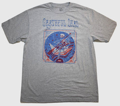 Grateful Dead Mens Big & Tall Skeleton Paddling Boat Graphic Shirt New LT-4XLB