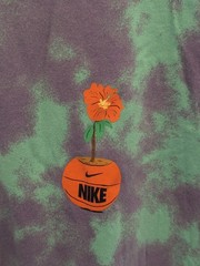 Nike Max90 Just Do It Basketball Shirt Small Green Purple Tie-Dye Hawaiian Theme