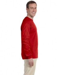 Gildan Adult Heavy Cotton Long-Sleeve T-Shirt Red-Medium