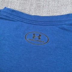 Under Armour Project Rock Shirt Mens Large L Blue Ombre Brahma Bull Graphic Tee