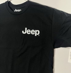JEEP LOGO BLACK T-SHIRT (Adult Size Large) Wrangler/Gladiator Truck Emblem Tee