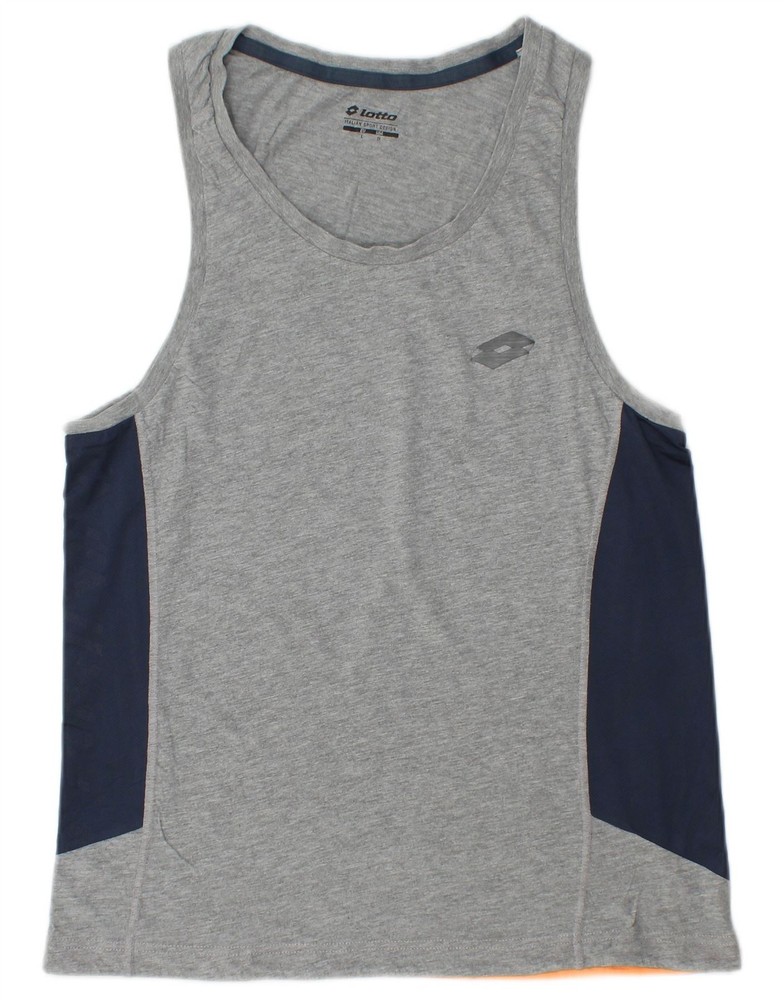 LOTTO Mens Vest Top Medium Grey Colourblock AJ17