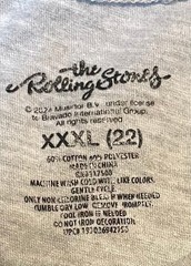 The Rolling Stones 1975 US Tour T-Shirt Gray, woman’s xxxL or men’s L