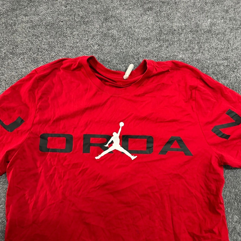 Jordan T-Shirt Mens Size XXL Red Graphic Jumpman Logo Short Sleeve Athletic
