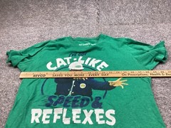 Tommy Boy T Shirt Mens Small Green I’ve Got Cat Like Speed Reflexes Graphic