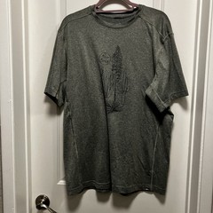 rei co-op Men’s Large Heather Green Graphic Cactus Tee Performance Shirt