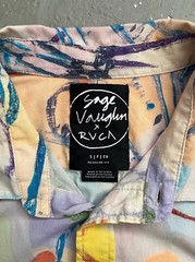 Sage Vaughn x RVCA ANP Artist Colorful Painting Print Cotton Rayon Aloha Men’s S