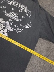 Vintage Harley Owners Iowa Motorcycle Rally 2000 Graphic Double-Sided T-Shirt XL