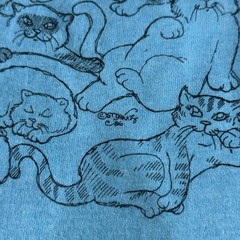 Vintage 80s 1986 Cat Lover T Shirt Blue One Can Never Have Too Many Cats Size M