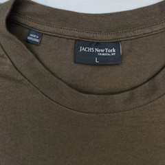 Size L JACHS NEW YORK Green Mens Long Sleeve Pullover Crew Neck Casual Shirt