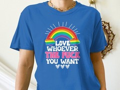 Love Whoever You Want T-Shirt – LGBTQ Pride Equality Inclusive Love Tee