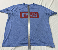 Duluth Trading Co Shirt Mens 2XL XXL Blue Stretch Breathable Tee Logo EUC