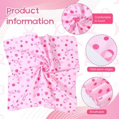 12 PCS Breast Cancer Awareness Bandana Pink Ribbon Scarf Women Charity Events