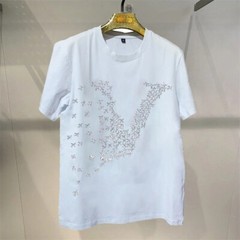 New Men Luxury Diamond Fashion Rhinestones Fashion T-Shirt High Quality 4 Colors