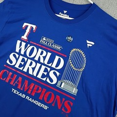 Fanatics T-Shirt Men XL Blue NEW Texas Rangers 2023 World Series Champions Tee