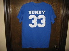 Mens Al Bundy Polk High #33 Blue T-Shirt Jersey Married With Children Size M
