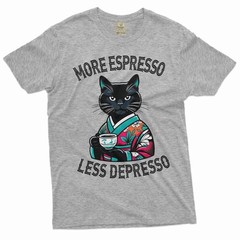 Funny Cat Shirt Cat Joke Shirt Espresso Depresso Shirt Coffe Funny T-Shirts