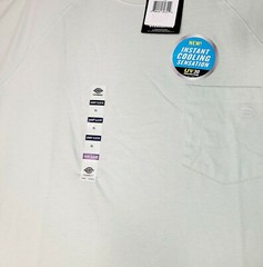 DICKIES Fast Dry Shirt MENS 2XL XXL Green Outdoor UV 30 Cooling Fitness Fish NWT